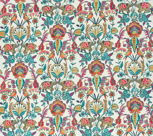 Close-up detail of cobalt royal march fabric