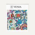 Cobalt royal march upholstery fabric swatch by Venia Home