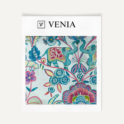 Mint royal march upholstery fabric swatch by Venia Home