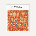 Terracotta rustic impressions upholstery fabric swatch by Venia Home