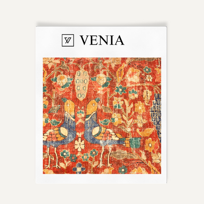Terracotta rustic impressions upholstery fabric swatch by Venia Home