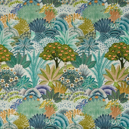 Close-up detail of sea fern fabric