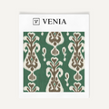 Emerald signature ikat upholstery fabric swatch by Venia Home