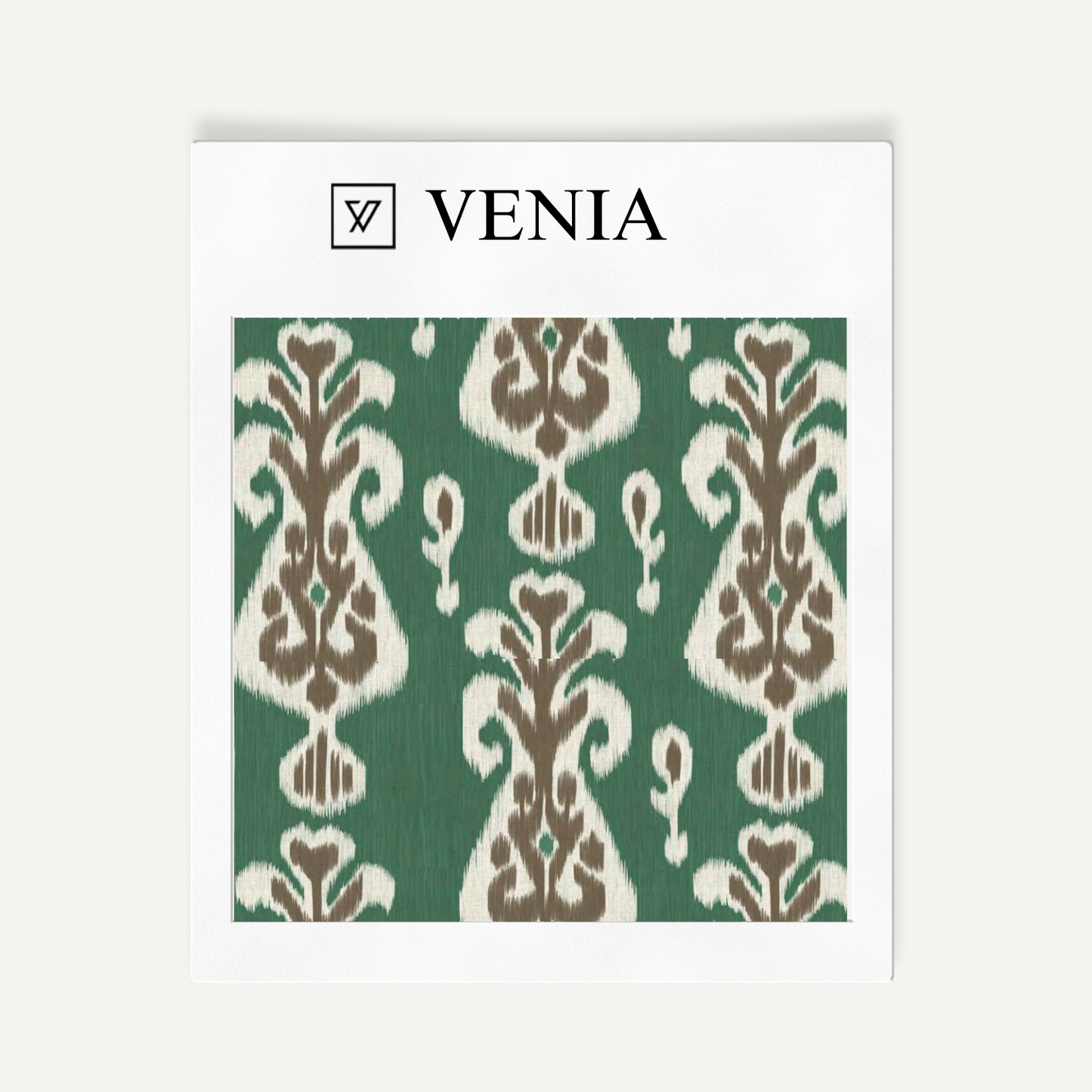 Emerald signature ikat upholstery fabric swatch by Venia Home