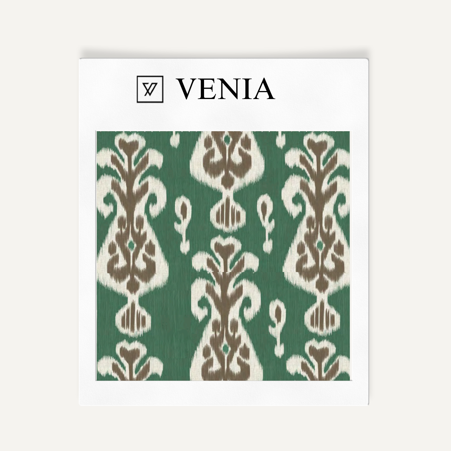 Emerald signature ikat upholstery fabric swatch by Venia Home