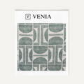 Green sleek urban upholstery fabric swatch by Venia Home