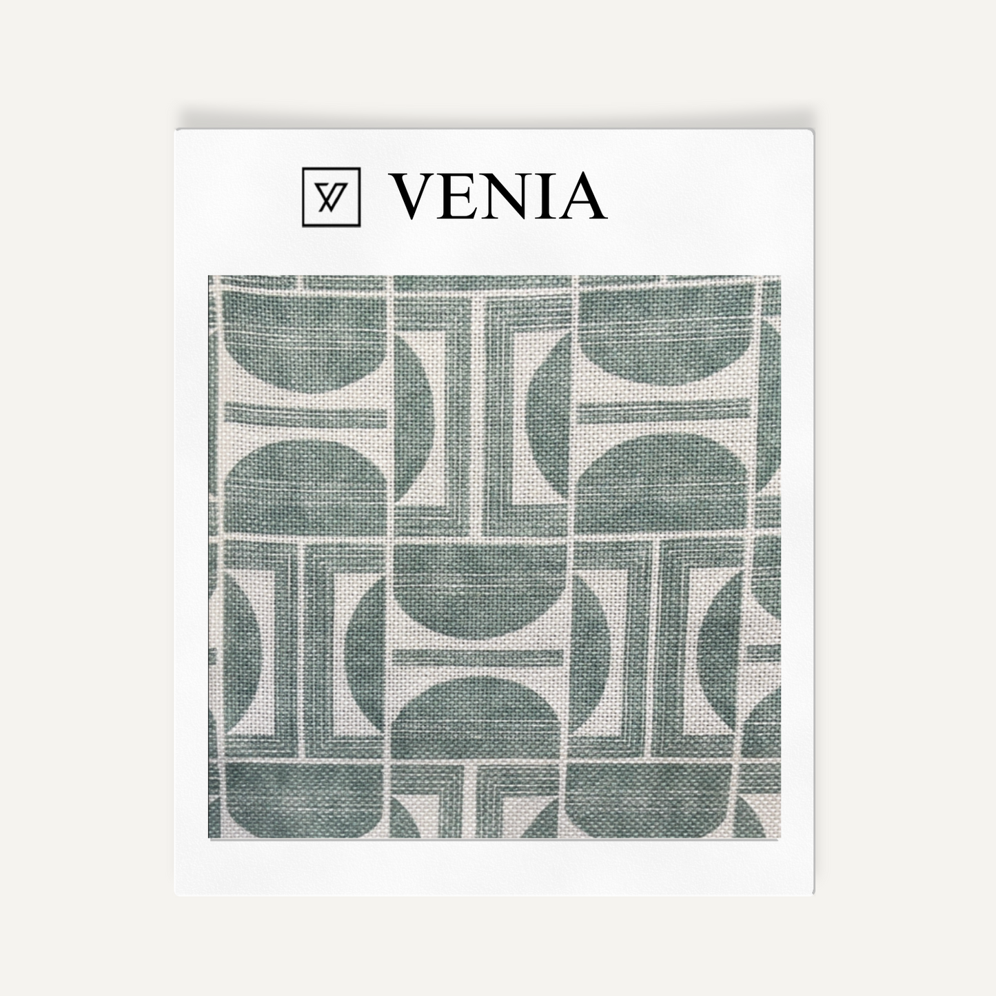 Green sleek urban upholstery fabric swatch by Venia Home