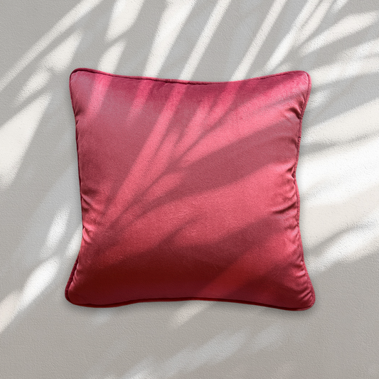 solid red cushion cover