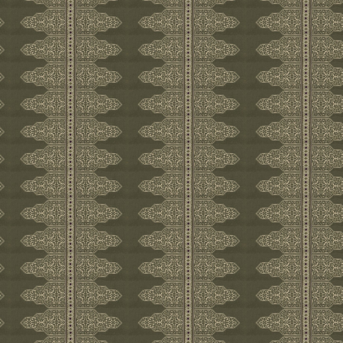 Sage green spice route impressions fabric detail