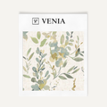 Aqua spring meadow upholstery fabric swatch by Venia Home