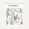 Indigo spring meadow upholstery fabric swatch by Venia Home