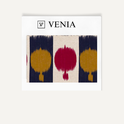 Stripe and dot fabric I upholstery swatch by Venia Home