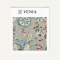 Sage summer garland upholstery fabric swatch by Venia Home