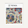 Suzani bloom Samarkand upholstery fabric swatch by Venia Home