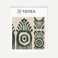 Green talisman eye upholstery fabric swatch by Venia Home