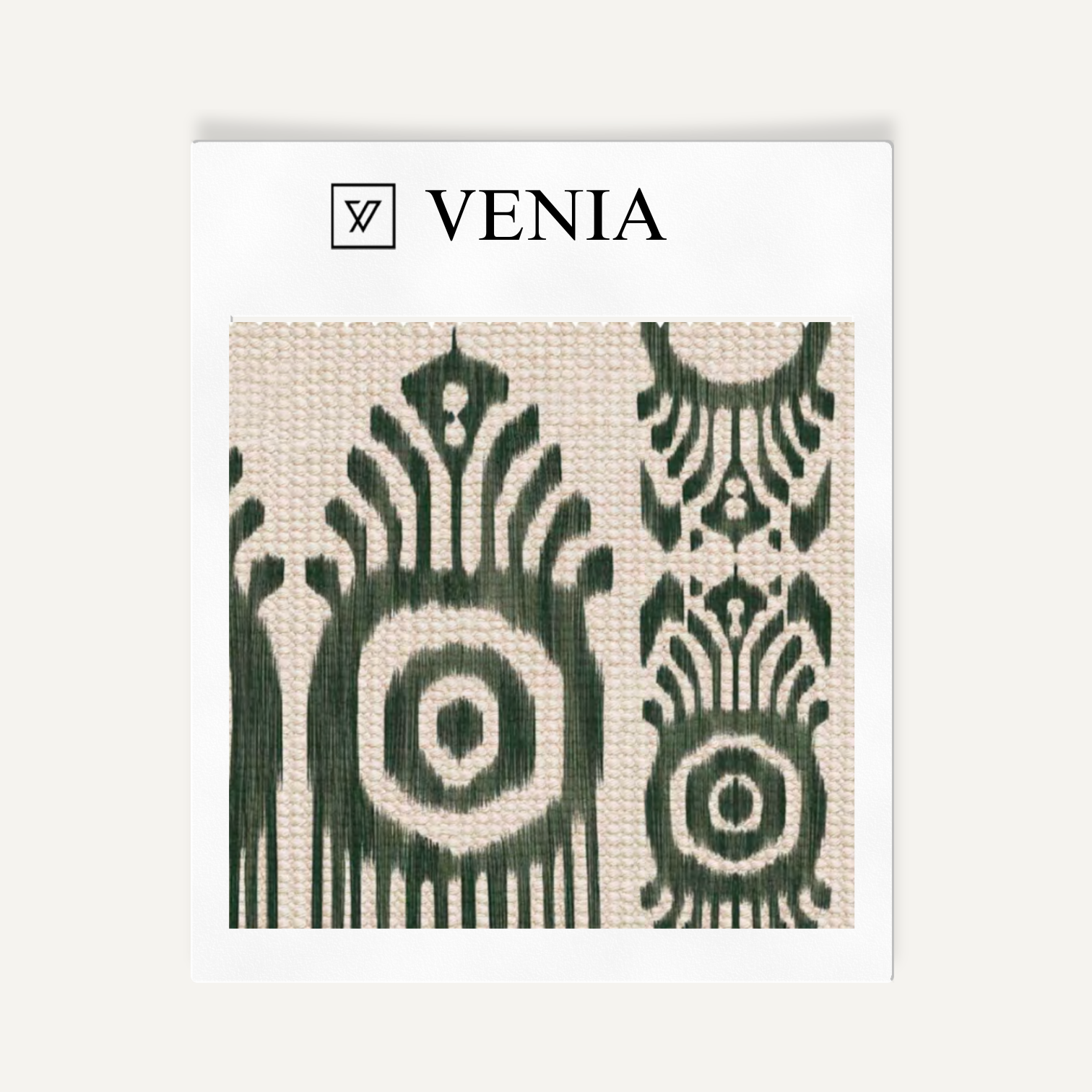 Green talisman eye upholstery fabric swatch by Venia Home