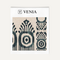 Indigo talisman eye upholstery fabric swatch by Venia Home