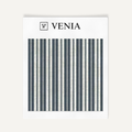 Blue tonal stripe upholstery fabric swatch by Venia Home