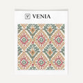 Traditional ikat upholstery fabric swatch by Venia Home