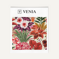 Tropic rouge upholstery fabric swatch by Venia Home