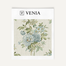 Vintage Floral Textile Fabric - Baby Blue