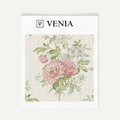 Blush pink vintage floral textile upholstery fabric swatch by Venia Home