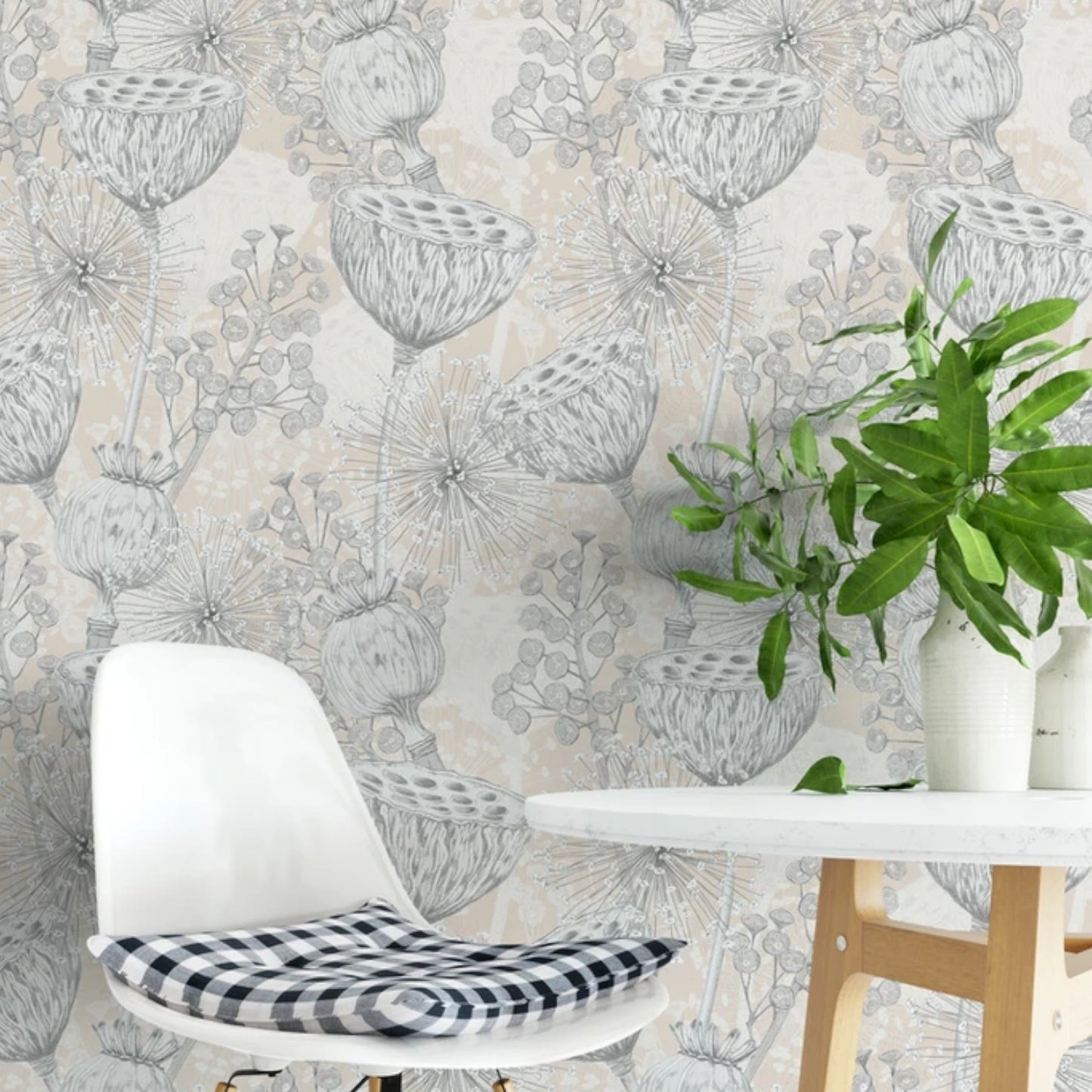 Lotus Seed Textile Wallpaper