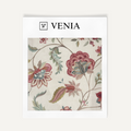 Ivory whispering blossoms upholstery fabric swatch by Venia Home