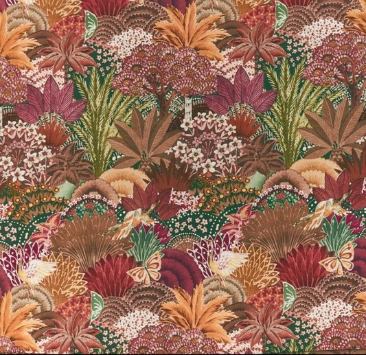 Close-up detail of wild bloom fabric