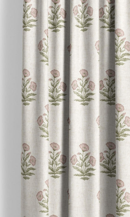 Pink flowers Wildflower Trail fabric as blinds