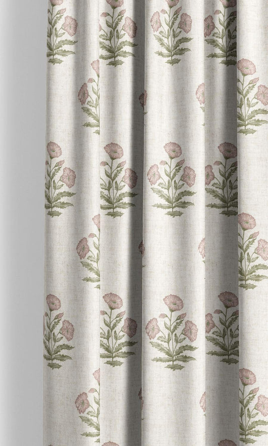 Pink flowers Wildflower Trail fabric as blinds