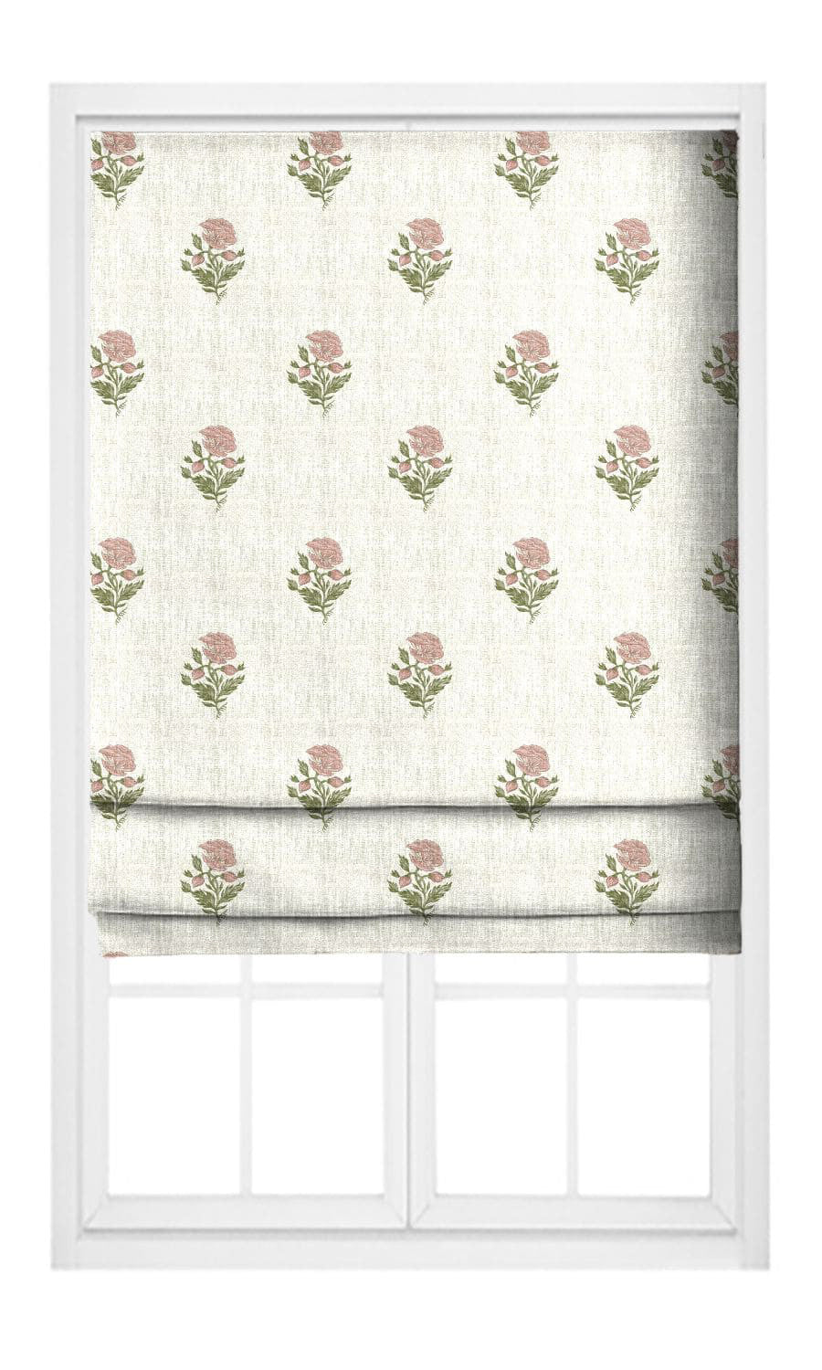 Pink flowers Wildflower Trail fabric as curtain